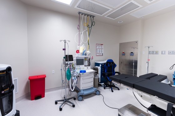 A fully equipped operating room